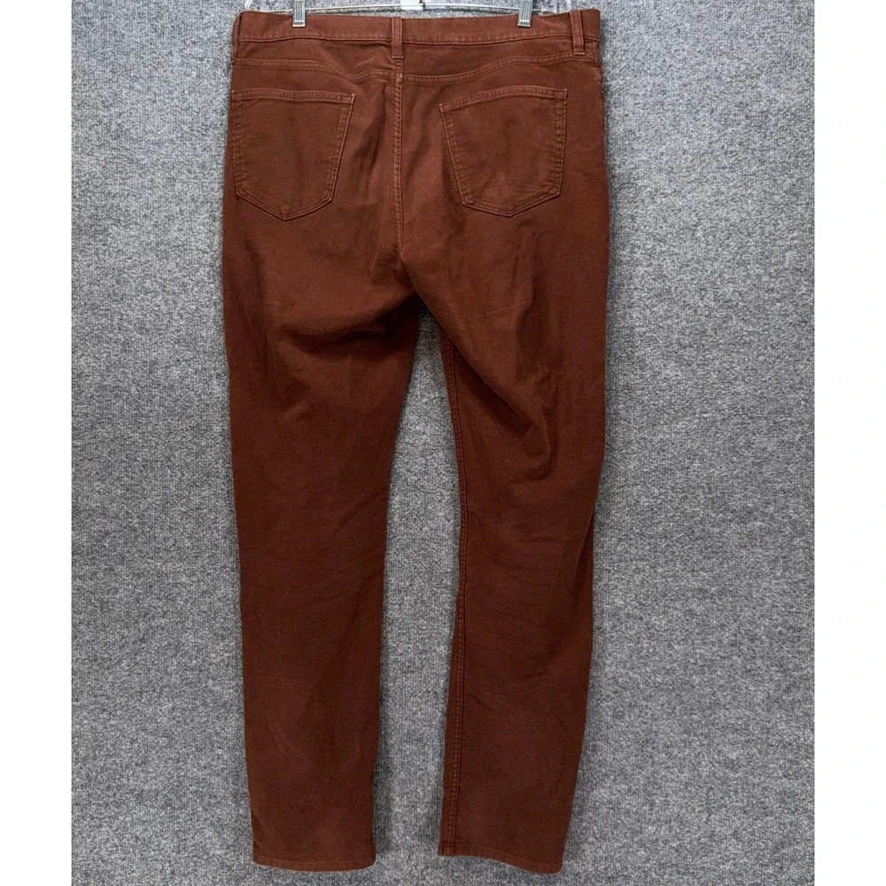 Banana Republic Traveler Pants Mens 35x34 Brown Slim Fit Chino Corded Velvet